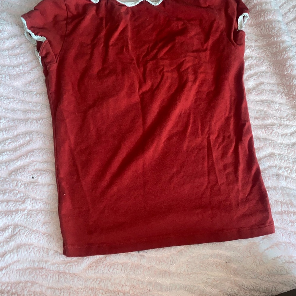 Brandy Melville Red Short Sleeve Tee